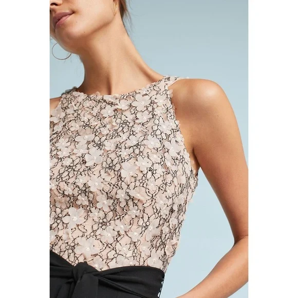 Anthropologie Eva Franco Amelia Jumpsuit Lace Floral Back Cutout - Picture 4 of 4